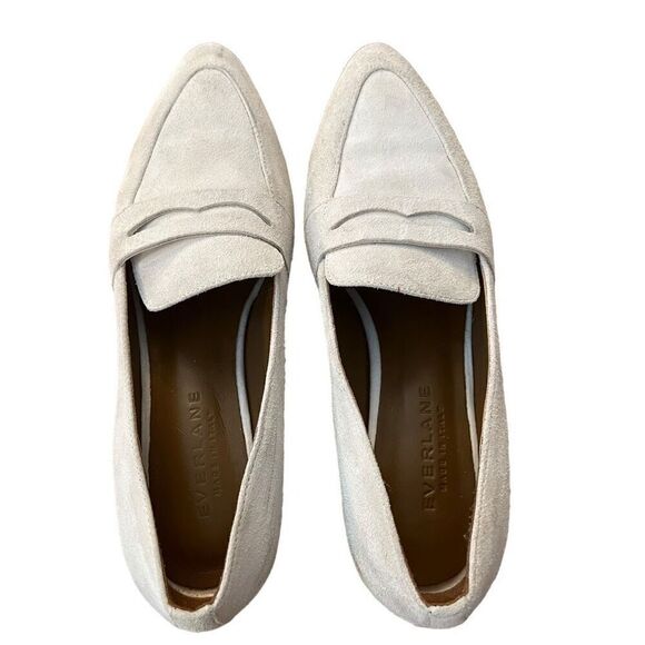 Everlane Block Heel Suede Penny Loafer Size 6.5 - Picture 5 of 10